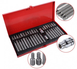 Trusa Biti Torx 40 piese cu adaptor 1/2'' si 3/8'' - Img 1