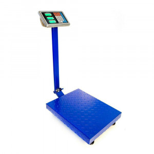 Cantar Electronic 700 kg White Deals® cu Acumulator si Platforma metalica din tabla striata, brat rabatabil, functie Shake