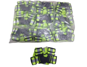 Set 10 hamuri reflectorizante reglabile, banda 4 cm, verde, unisex, universal, Danubewd Tools - Img 5