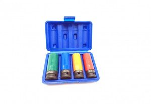 Set tubulare cu protectie pentru jante aliaj 4 buc, Dimensiuni 17-19-21-22 mm - Img 1