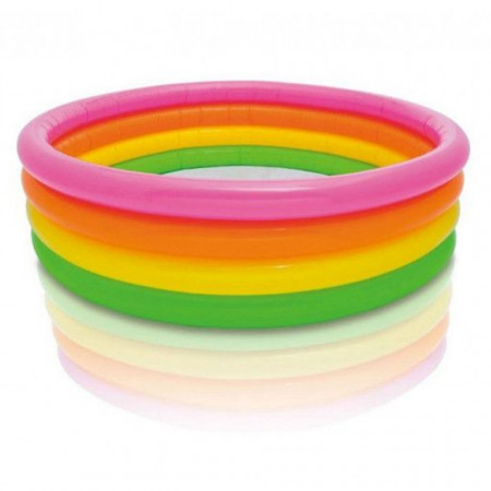 Piscină pentru copii marca Intex, dimensiune 168 x 46 cm, multicolor cu 4 inele poza 1