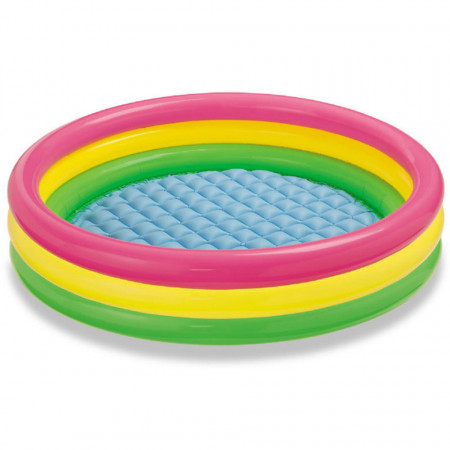 Piscină pentru copii marca Intex, dimensiune 147 x 33 cm, multicolor cu 3 inele poza 1