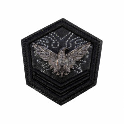 Emblema brodata 6.5x7cm vultur