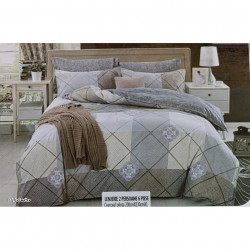 Lenjerie de pat cu 6 piese din bumbac finet 250 x 230 cm LP6PF-17