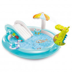 Piscină gonflabilă cu tobogan pentru copii Intex 201 x 170 x 84 cm