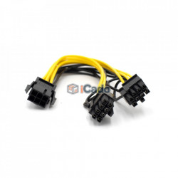 Adaptor PCIE 6 Pin în 2 x 6+2 Pin