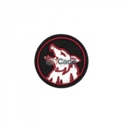 Emblema brodata cap de lup 4.5x4.5cm