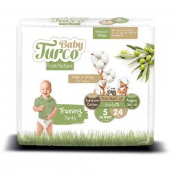Set 24 Scutece Chiloțel Bumbac, Vegane pentru Copii 12 - 25 Kg Numărul 5