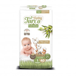 Set 40 Scutece Bumbac, Vegane pentru Bebeluși 2 - 5 Kg Numărul 1