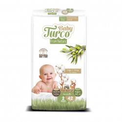 Set 42 Scutece Bumbac, Vegane pentru Bebeluși 3 - 6 Kg Numărul 2