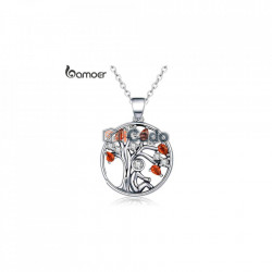 RelyTreeofLifePendantNecklacesClearCZ rosu