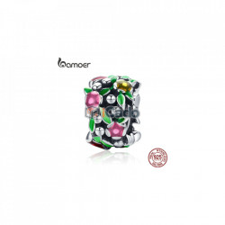 Talisman din argint Flower Wall Spacer Beads fit