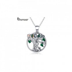 Colier din argint Rely Tree of Life Pendant Necklaces Clear CZ