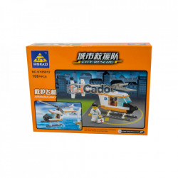Elicopter Ambulanță cu 108 piese de tip LEGO model KY85012 poza 2