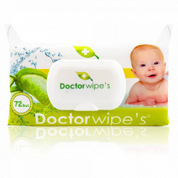 Șervețele umede cu capac Doctor Wipe's - 72 bucăți