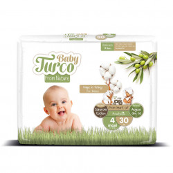 Set 30 Scutece Bumbac, Vegane pentru Bebeluși 8 - 14 Kg Numărul 4
