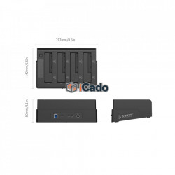 4 Bay Docking Station - USB 3.0, SSD / HDD - 2.5 / 3.5 poza 2