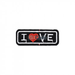 Emblema brodata I Love 5x2cm