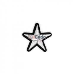 Emblema brodata in forma de stea 4x4cm
