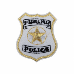 Emblema brodata Police 5.5x4.5cm gold