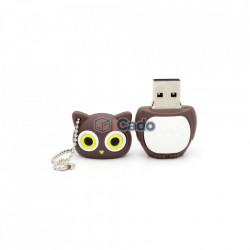 Memorie USB de 16GB în formă de bufnită USB 2.0 maro poza 3