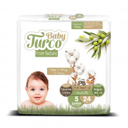 Set 24 Scutece Bumbac, Vegane pentru Copii 12 - 25 Kg Numărul 5
