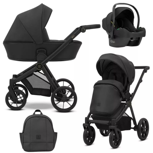 KUNERT BRAV KOLICA ZA BEBE SET 3U1 CRNI RAM