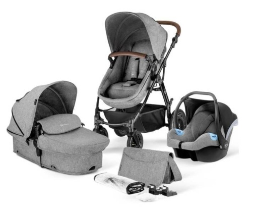 Kinderkraft MOOV dječija kolica 3 u 1 – Grey Melange