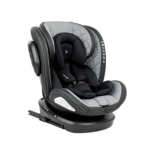KIKKA BOO AUTO SJEDIŠTE 0-1-2-3 (0-36KG) STARK ISOFIX LIGHT GREY