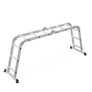 Aluminijumske višenamjenske merdevine 4x3, sa šarkama, sklopive, nosivost 150 kg, ModernHome - Img 5
