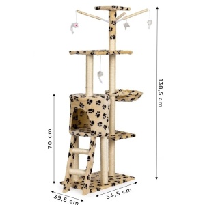 Češko za mačke 138cm XL leo beige - Img 8