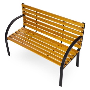 Drvena baštenska klupa sa naslonom 122×57 cm - MultiGarden - Img 5