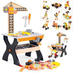 Drvena radionica za djecu, sto sa alatom – ECOTOYS