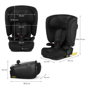 KINDERKRAFT AUTOSJEDIŠTE FIX2GO I-SIZE 76-150CM BLACK - Img 2
