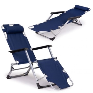 LEŽALJKA ZA PLAŽU 2U1 DARK BLUE - Img 1