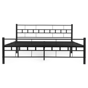 Metalni krevet 160×200 cm sa podlogom (okvirom), crni – ModernHome - Img 5