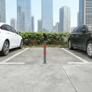 Sklopiva Parking barijera STUB sivi 60 cm with Key and Reflective Stripes - Img 2