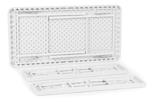 Sklopivi set 120 cm Sto sa 2 Klupe banquet – WHITE - Img 4