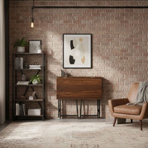 Sklopivi sto za kompjuter 80x45 cm Laptop Table Dark wood ModernHome - Img 3
