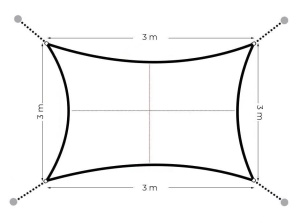 Solarno kvadratno jedro 3x3m Gray MultiGarden - Img 5
