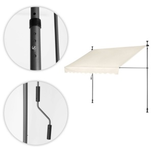 Tenda za terasu i balkon sa podešavanjem visine 3x1.2m Beige Multigarden - Img 5