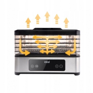Veliki dehidrator hrane za voće i povrće sa konvekcijom, 400 W, tajmer, IDEAL INOX - Img 5