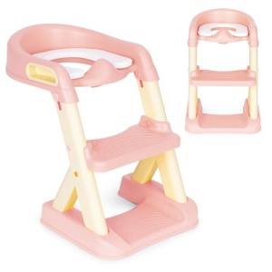 ADAPTER ZA WC ŠOLJU ZA DJECU SA STEPENIKOM ECOTOYS PINK - Img 1