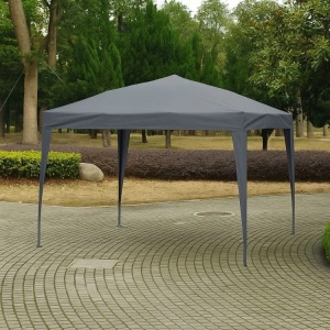 Baštenski šator/paviljon 3×3 m, automatski rasklopiv, sa 4 bočne stranice crni – MultiGarden