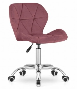 Kancelarijska stolica Ferra sa točkićima dark pink Velvet