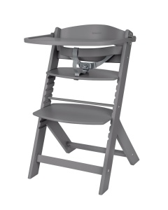 Kikka Boo drvena stolica za hranjenje Nordy Dark Grey