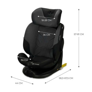 KINDERKRAFT AUTO SJEDISTE I-FIX i size 40-150cm GRAPHITE BLACK - Img 3