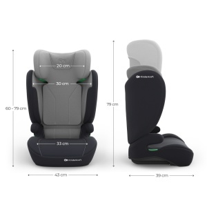KINDERKRAFT AUTOSJEDISTE I-SPARK 2 PLUS I SIZE GREY - Img 9
