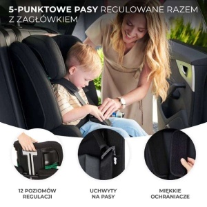KINDERKRAFT AUTOSJEDISTE SAFETY FIX2 I-SIZE 76-150CM GREY - Img 6