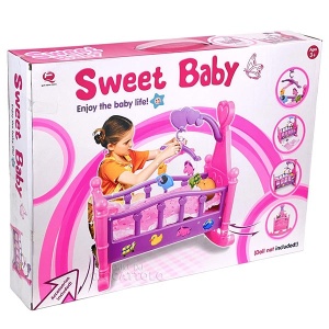 Krevetac za lutke Sweet Baby sa visećim igračkama - Img 7